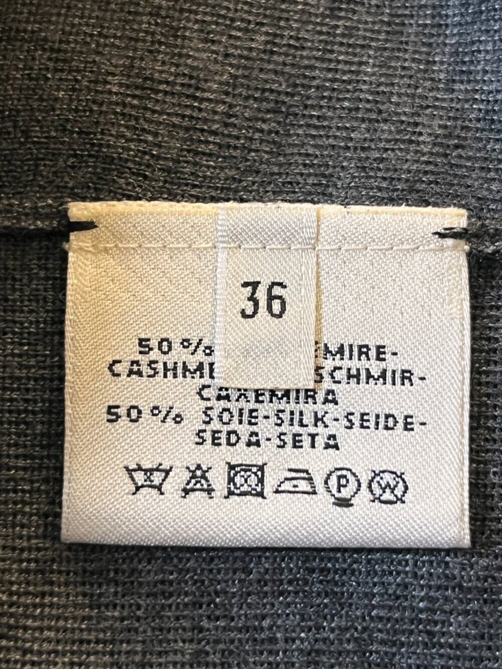 HERMES PULL COL MONTANT MOCK NECK LOGO SWEATER NWOT CASHMERE & SILK BLEND - 36 - Picture 8 of 11
